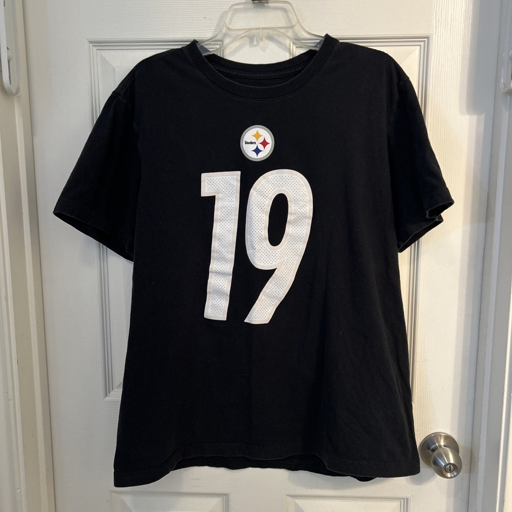 Steelers‎ Smith Shuster The Nike Tee Dri Fit Mens L Black T Shirt
